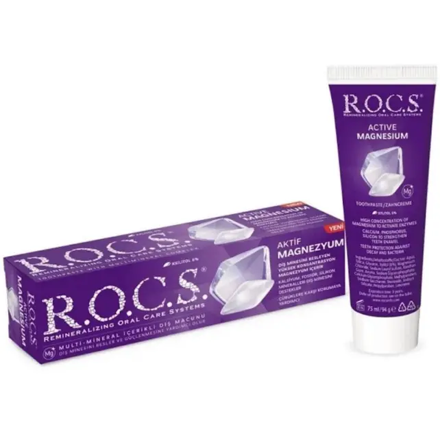 Rocs Aktif Magnezyum Diş Macunu 75ml - 1
