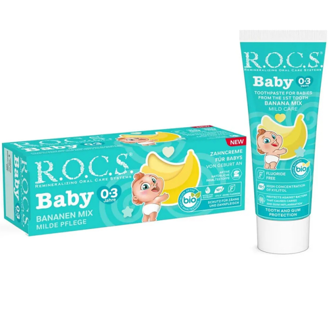 Rocs Baby - Bebek Diş Macunu Muz 0-3 Yaş - 1