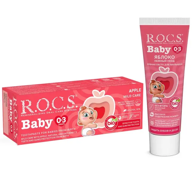 Rocs Baby Elma Püresi Çocuk Diş Macunu 0-3 Yaş 35ml - 2