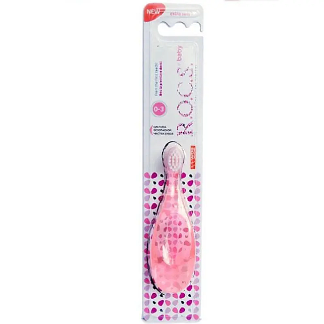 Rocs Baby Extra Soft - Bebekler İçin Diş Fırçası Pembe 0 -3 Yaş - 1