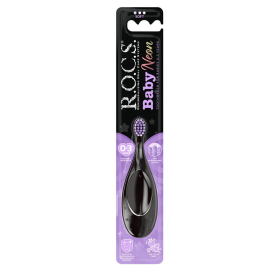 Rocs Baby Neon - Bebekler için Diş Fırçası Neon Mor 0-3 Yaş - Rocs