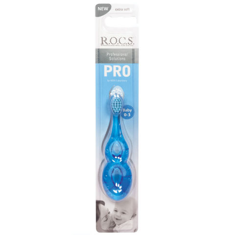Rocs Baby Pro Diş Fırçası 0-3 Mavi Rocs Baby Pro Diş Fırçası 0-3 Mavi