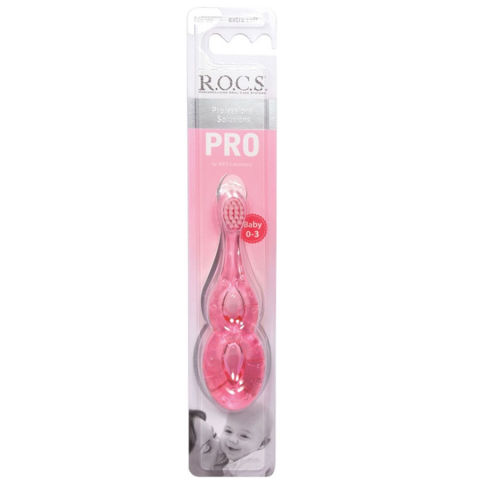 Rocs Baby Pro Diş Fırçası 0-3 Pembe Rocs Baby Pro Diş Fırçası 0-3 Pembe
