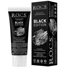 Rocs Black Beyazlatıcı Siyah Diş Macunu 60ml - Rocs