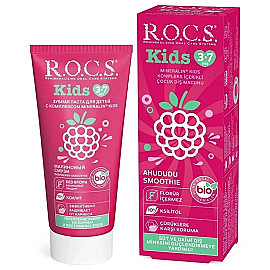 Rocs Kids Ahududu Smooth - Çocuk Diş Macunu 3-7 Yaş 35ml - Rocs
