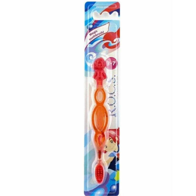 Rocs Kids Çocuk Diş Fırçası 3-7 Yaş Kırmızı - 1