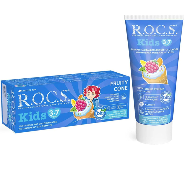 Rocs Kids Diş Macunu Meyve Külahlı 3-7 Yaş 35ml - 2