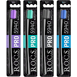 Rocs Pro 5940 Black Edition Soft - Diş Fırçası Siyah - Rocs
