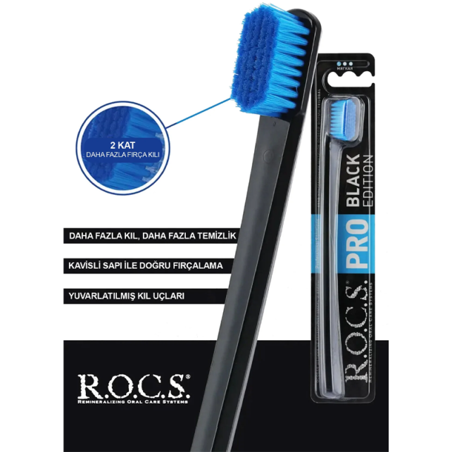 Rocs Pro 5940 Black Edition Soft - Diş Fırçası Siyah - 4