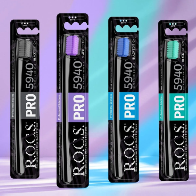 Rocs Pro 5940 Black Edition Soft - Diş Fırçası Siyah - 6