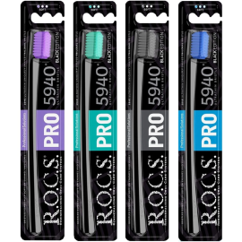 Rocs Pro 5940 Black Edition Soft - Diş Fırçası Siyah - 1
