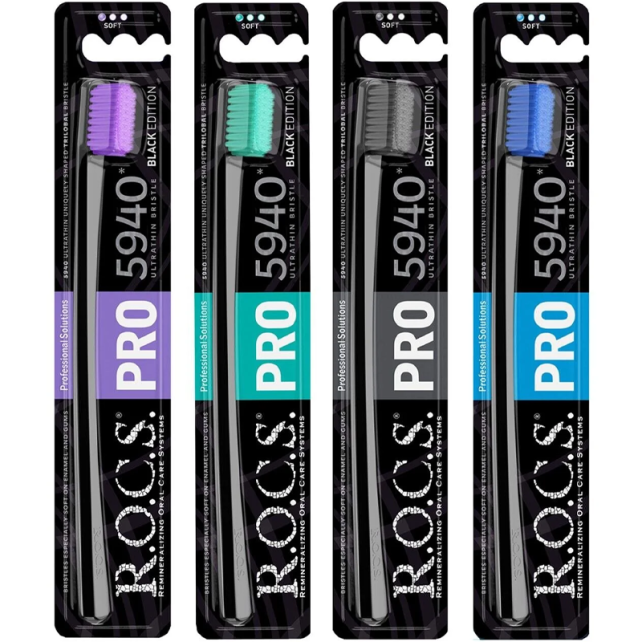Rocs Pro 5940 Black Edition Soft - Diş Fırçası Siyah - 1