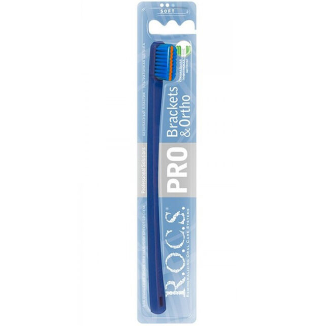 Rocs Pro Brackets Ortho Soft Diş Fırçası - Mavi - 1