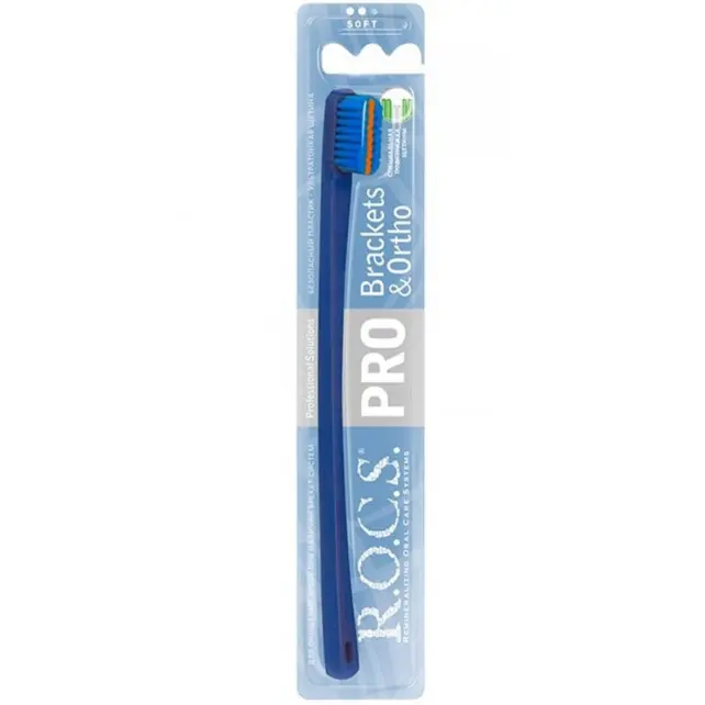 Rocs Pro Brackets Ortho Soft Diş Fırçası - Mavi - 1