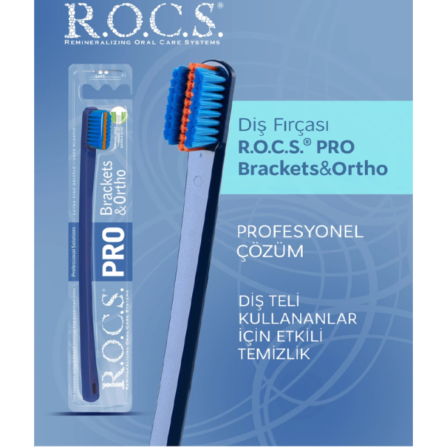 Rocs Pro Brackets Ortho Soft Diş Fırçası - Mor - 4