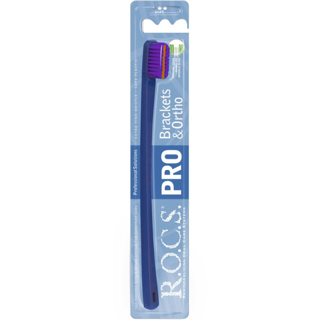 Rocs Pro Brackets Ortho Soft Diş Fırçası - Mor - 1