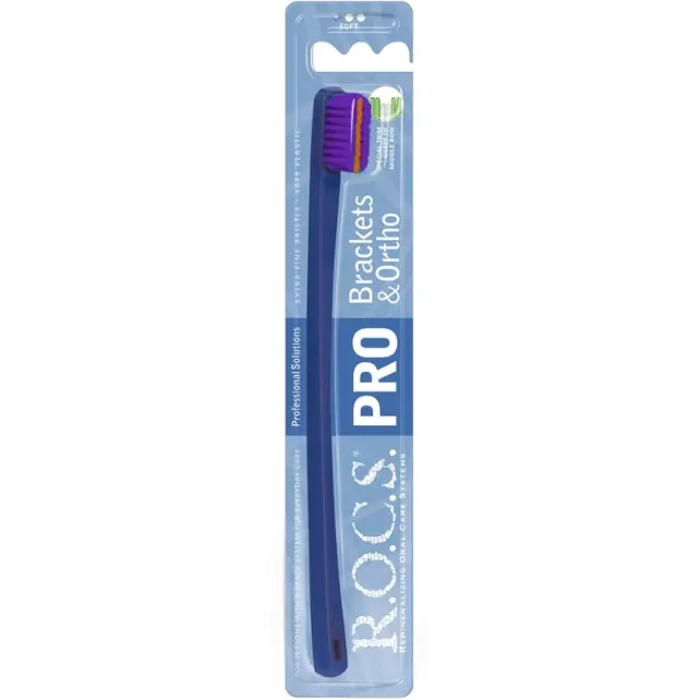 Rocs Pro Brackets Ortho Soft Diş Fırçası - Mor - 1