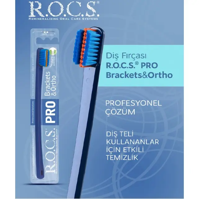 Rocs Pro Brackets Ortho Soft Diş Fırçası - Mor - 4