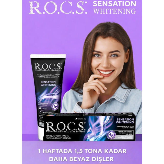 Rocs Sensation Whitening Beyazlatıcı Parlatıcı Diş Macunu 60ml - 2