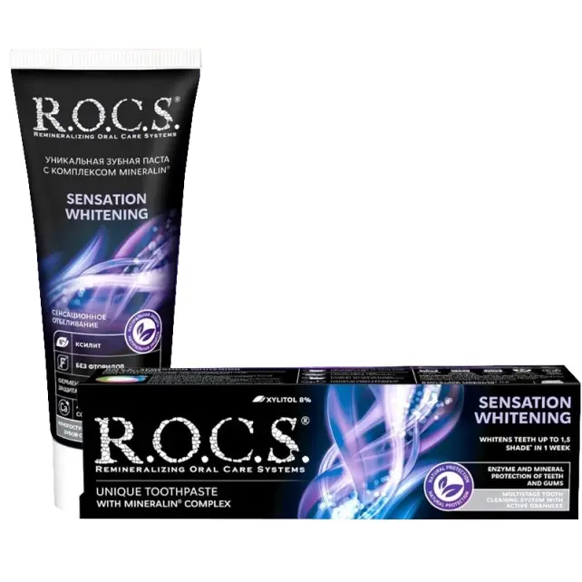 Rocs Sensation Whitening Beyazlatıcı Parlatıcı Diş Macunu 60ml - 1