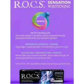 Rocs Sensation Whitening Beyazlatıcı Parlatıcı Diş Macunu 60ml - 4