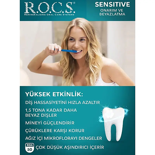 Rocs Sensitive Repair & Whitening - Beyazlatıcı Diş Macunu 75ml - 4