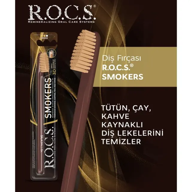 Rocs Smokers Yetişkin Diş Fırçası - Orta Sert - 4