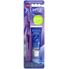 Rocs Travel Kit Diş Fırçası ve Diş Macunu 25gr Seyahat Seti - Rocs