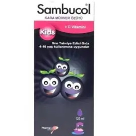 Sambucol Kids Kara Mürver Özütü - 4-10 Yaş Sıvı Takviye Edici Gıda 120ml - Sambucol