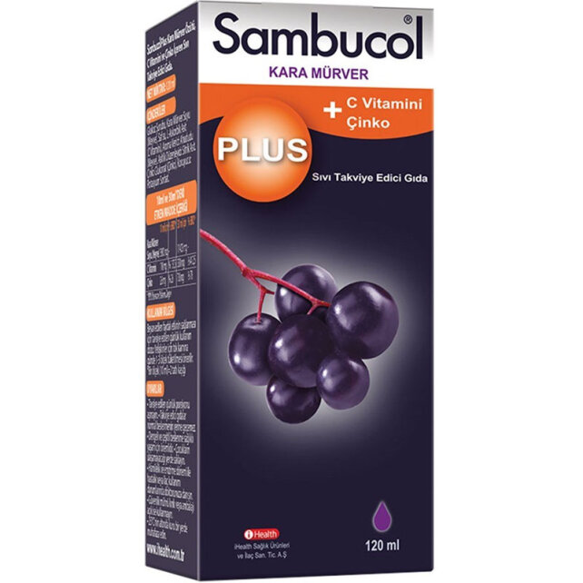 Sambucol Plus Kara Mürver Ekstresi Takviye Edici Gıda 120ml - 1
