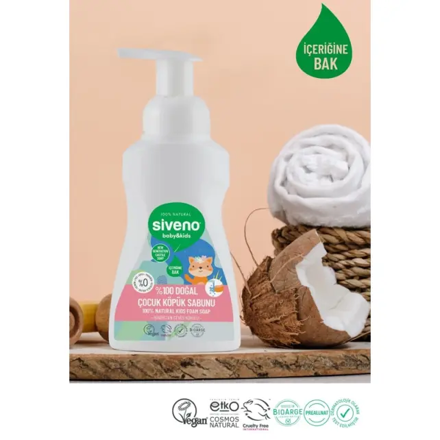Siveno Baby Kids - Doğal Çocuk Köpük Sabunu 250ml - 3