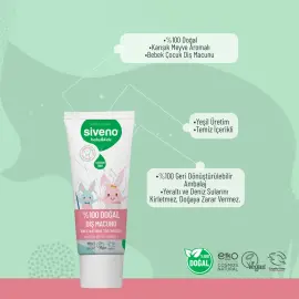 Siveno Baby Kids Doğal Diş Macunu - Karışık Meyveli 50ml - 3