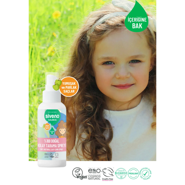 Siveno Baby Kids Doğal Tarama Spreyi 50ml - 4