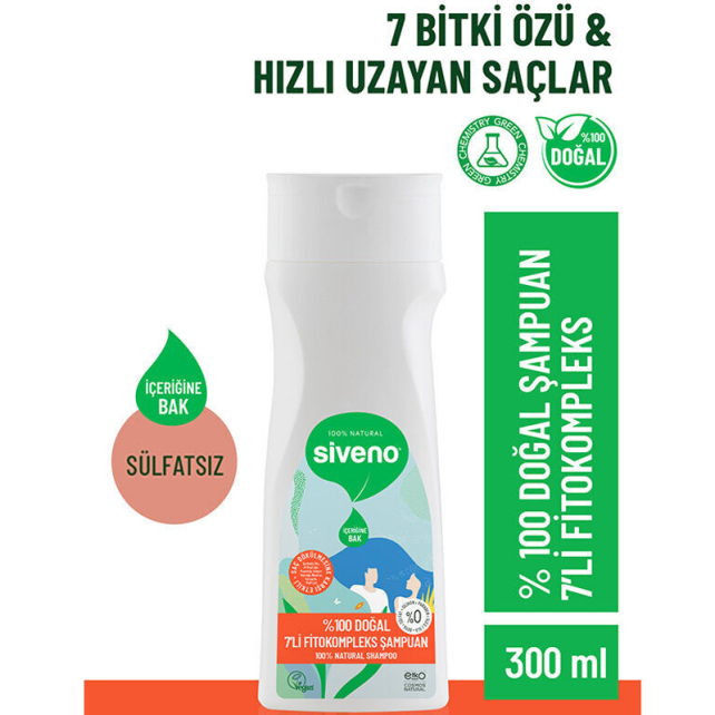 Siveno Doğal 7li Fitokompleks Şampuan 300ml - 2