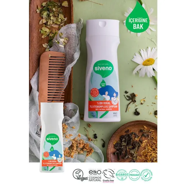 Siveno Doğal 7li Fitokompleks Şampuan 300ml - 3