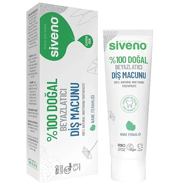 Siveno Doğal Beyazlatıcı Etkili Diş Macunu - Nane Ferahlığı 65g - 1
