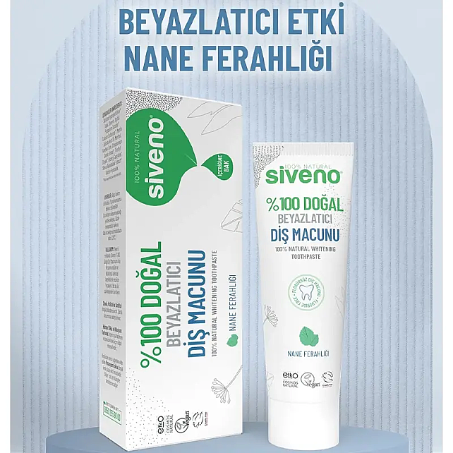 Siveno Doğal Beyazlatıcı Etkili Diş Macunu - Nane Ferahlığı 65g - 3