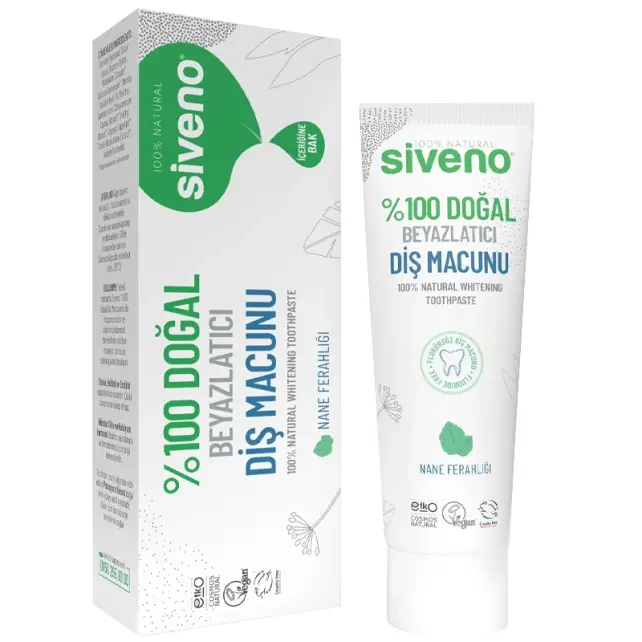 Siveno Doğal Beyazlatıcı Etkili Diş Macunu - Nane Ferahlığı 65g - 1