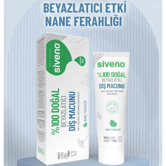 Siveno Doğal Beyazlatıcı Etkili Diş Macunu - Nane Ferahlığı 65g - 3