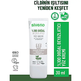 Siveno Doğal Beyazlatıcı Etkili Yüz Kremi 30ml - 2