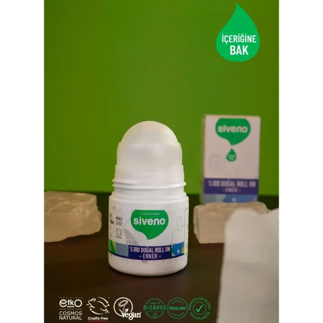 Siveno Doğal Erkek Roll-On Deodorant 50ml - 3