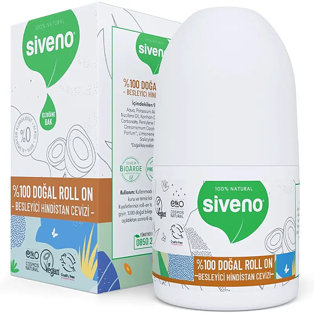 Siveno Doğal Roll-On Deodorant - Besleyici Hindistan Cevizi 50ml - 1