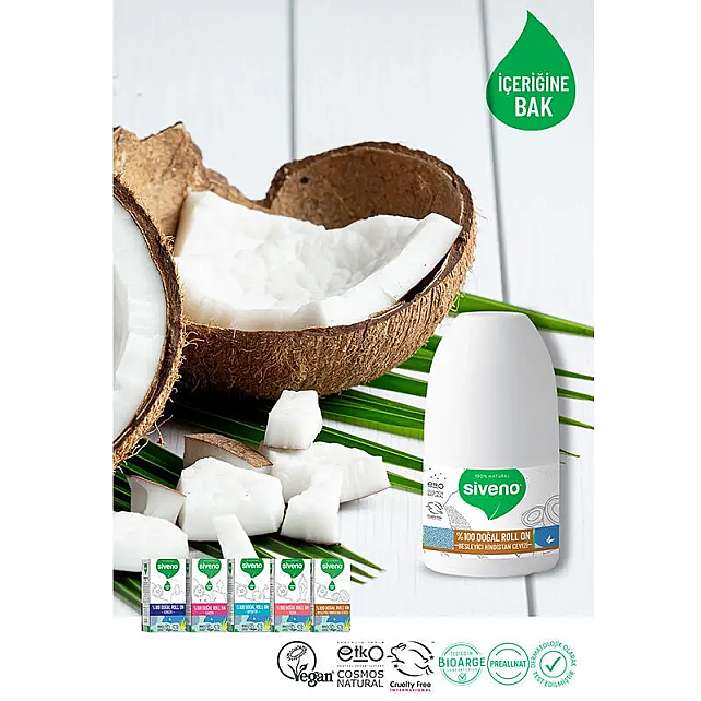 Siveno Doğal Roll-On Deodorant - Besleyici Hindistan Cevizi 50ml - 4