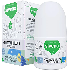Siveno Doğal Roll-On Deodorant - Beyazlatıcı Etkili 50ml - Siveno