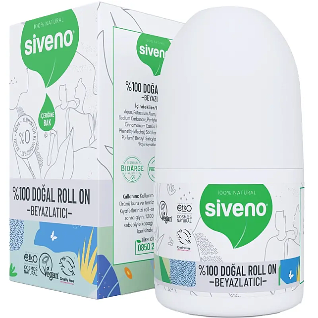 Siveno Doğal Roll-On Deodorant - Beyazlatıcı Etkili 50ml - 1