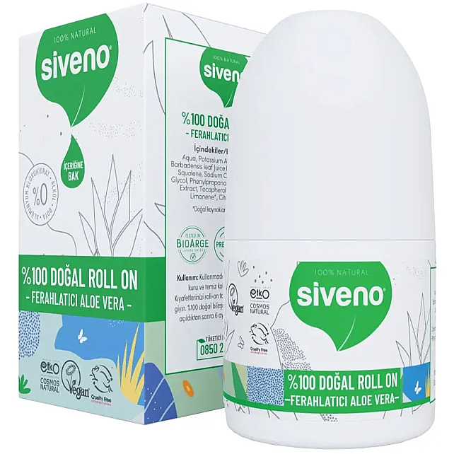 Siveno Doğal Roll-On Deodorant - Ferahlatıcı Aloe Vera 50ml - 1