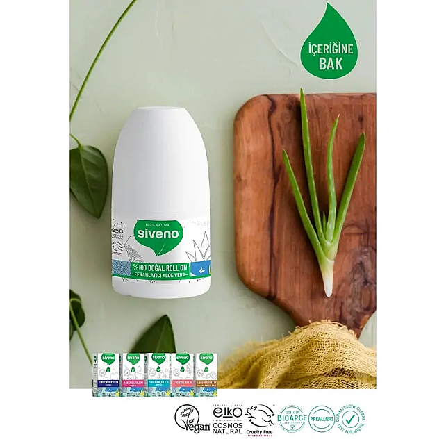 Siveno Doğal Roll-On Deodorant - Ferahlatıcı Aloe Vera 50ml - 4