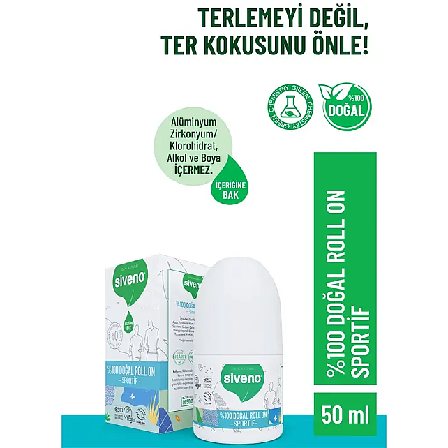 Siveno Doğal Roll-On Deodorant - Sportif 50ml - 2