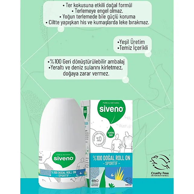Siveno Doğal Roll-On Deodorant - Sportif 50ml - 3