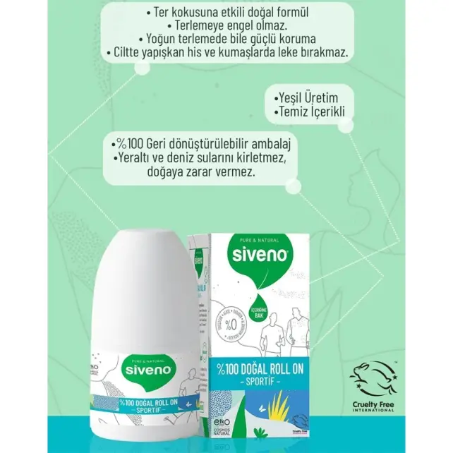 Siveno Doğal Roll On Deodorant - Sportif 50ml - 3